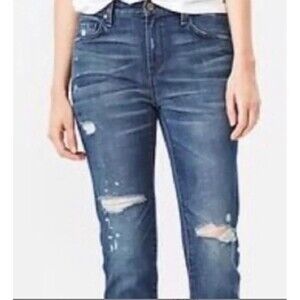 Vintage Gap 1969 Real Straight Distressed Ripped Blue Jeans 100% Cotton 32T